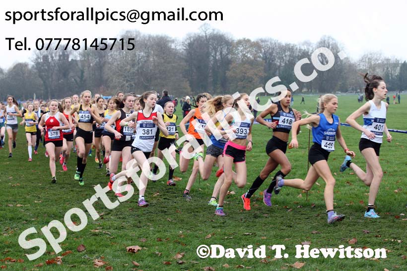 Girls under-15s British Athletics Liverpool Cross Challenge, Sefton Park, Liverpool. Photo:  David T. Hewitson/Sports for All Pics